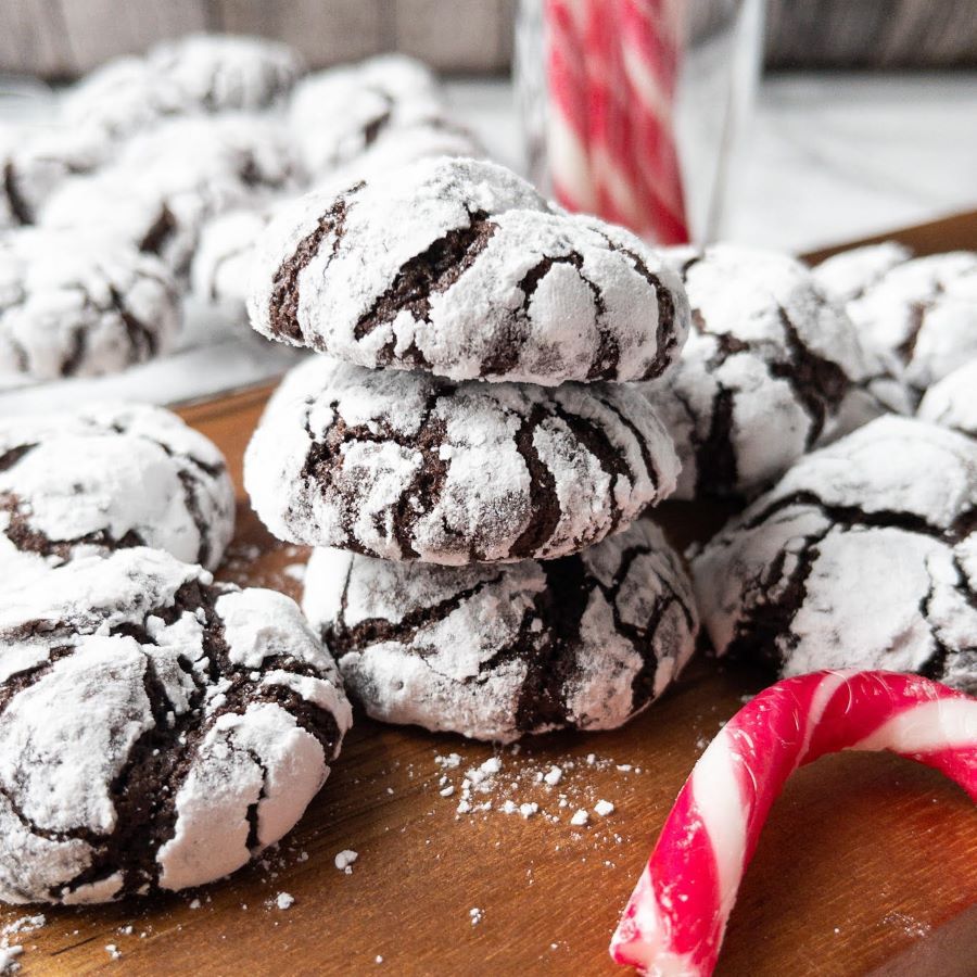 Weihnachtliche Schoko-Minz Kekse